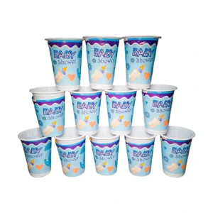 VASOS BABY SHOWER VARON X 12 UND