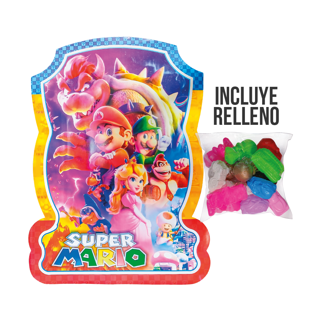 PIÑATA PLANCHA MARIO BROS + RELLENO