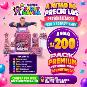 PACK PREMIUM PERSONALIZADO DE 20 INVITADOS